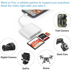 All in One Type C <strong>USB</strong> C <strong>USB</strong> 3.1 to CF <strong>TF</strong> SD <strong>Micro</strong> SD Memory <strong>Card</strong> <strong>Reader</strong> Adapter 3 in 1 for iPhone iPad Samsung Huawei Laptop - Product Image 2