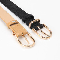 Ceinture pour femmes JULUN, ceinture en PU, fabrication sur mesure, couleurs pastel avec boucle en fer à cheval or rose, accessoire de mode pour la taille