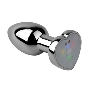 Tapón Anal en forma de corazón de Metal controlado por aplicación remota para masturbación Anal, Juguetes sexuales, tapón Anal vibrador luminoso para mujeres - Product Image 4