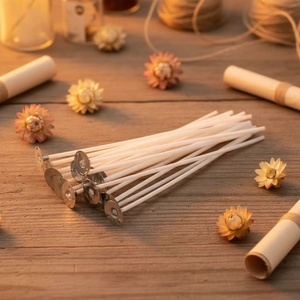 Velas de Cera de Soja 100% Natural, Venta al por Mayor, Mechas Blancas para Velas, Mechas de Algodón DIY con Base, Velas de Cera de Arena Perla, Velas DC - Product Image 2