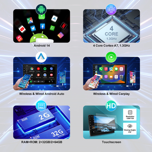 Reproductor Multimedia para Auto Android con Chip 8227, 2DIN, Pantalla Táctil HD 1280x720, Bluetooth, WiFi, Mirror Link, Navegación y Estéreo, Suministro de Fábrica - Product Image 3