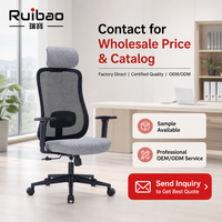 Chaise de bureau ergonomique de qualité certifiée en gros avec accoudoirs 3D réglables et soutien lombaire flexible pour le bureau à domicile