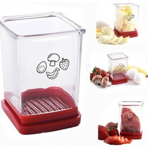 Cortador de Verduras y Frutas Manual con Placa de Empuje, de Acero Inoxidable, Fácil de Usar, Ecológico, con Recipiente - Product Image 6