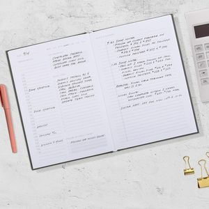 Haute qualité sur mesure lin lié tissu relié couverture rigide A5 auto-soin bien-être Notes et plans Journal blocs-notes - Product Image 4
