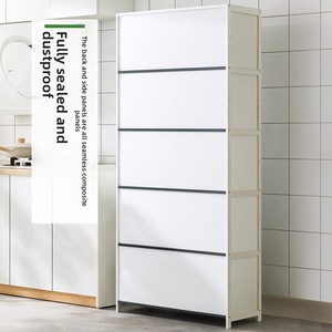 Prateleiras de Cozinha, Rack de Armazenamento para Micro-ondas, Uso em Guarda-roupa e Sala de Estar, Armário de Armazenamento Metálico à Prova de Poeira com 5 Camadas - Product Image 4