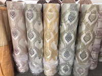 Tissu d'ameublement occultant 100 % polyester imprimé, technique tissée, plusieurs couleurs, pour rideaux et textiles de maison