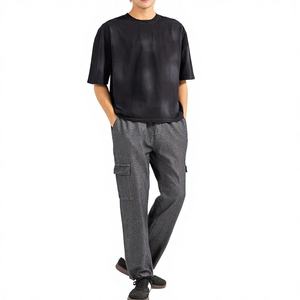 Pantalons de jogging personnalisés en coton 100% brodé, non tissé, imperméable, respirant, service OEM, fabriqué en Chine, prix bas - Product Image 4