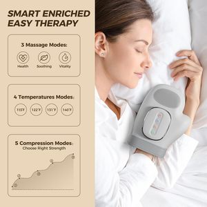 Massaggio Cordless ora con calore e terapia di compressione che vibra massaggiatore per dita e palmo massaggiatore - Product Image 4