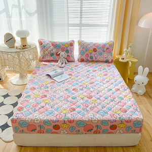 <span class=keywords><strong>Colcha</strong></span> acolchada extraíble de poliéster impermeable, Protector de colchón, Sábana bajera con funda de almohada para dormitorio, venta al por mayor de China - Product Image 2