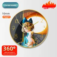 Mode moderne Art silencieux Quartz horloge murale Simple lumière luxe Internet célébrité aiguille pour salon chambre en gros