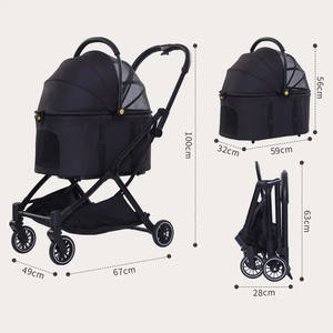 Pet <b>Trolley</b> Transparent Direct <b>Dog</b> Stroller Luxury 4 Wheels Pet for Cat <b>Dog</b> Show Manufactory Detachable - Product Image 2