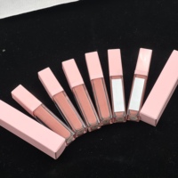 Gloss à lèvres LED à marque privée avec miroir, logo personnalisé, vente en gros, texture hydratante et soyeuse, design de luxe, rouge à lèvres tendance