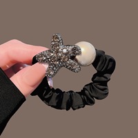 Chouchous tendance avec nœud orné de strass, en satin doux, élégants et scintillants, pour invitées de mariage, faits main, haute élasticité, maintien doux