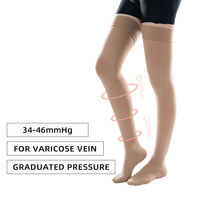 Chaussettes de compression pour infirmières, pour fasciite plantaire et varices, en Spandex/Nylon, antidérapantes, douces, montantes jusqu'au genou, pour le sport