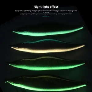 เหยื่อตก<span class=keywords><strong>ปลา</strong></span>ทะเลรูปงูตัว S พิมพ์ลาย3D ยูวีเรืองแสงตะกั่ว<span class=keywords><strong>ปลา</strong></span>ที่กำลังจะตายสำหรับตกปลาบนเรือทำจากโลหะช้าๆ - Product Image 3