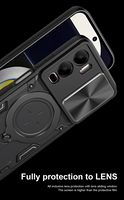 Coque de téléphone antichoc en TPU et PC avec support magnétique en métal pour ITEL City 200, protection d'appareil photo, coque arrière