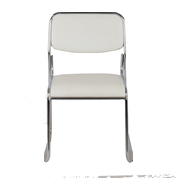 Chaise de bureau en cuir à prix abordable, chaise empilable pour visiteurs, chaises de salle de réunion