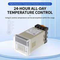 Contrôleur de température numérique intelligent PID XRKC E5C4 avec réglage DIP, type K/PT100, 0-399 ℃   Contrôleur de température industriel