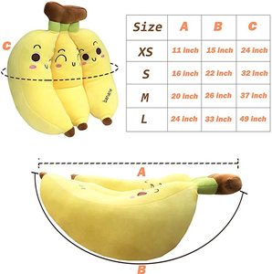 Oreiller en <span class=keywords><strong>peluche</strong></span> <span class=keywords><strong>banane</strong></span> personnalisé, un bouquet de bananes, jouet en <span class=keywords><strong>peluche</strong></span>, nourriture, <span class=keywords><strong>banane</strong></span>, oreiller de câlin, cadeau d'anniversaire - Product Image 2