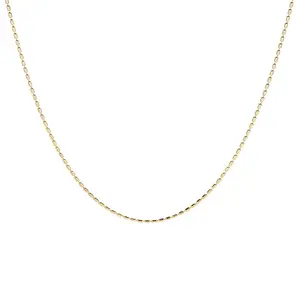 Gemnel 2024 new trend 18K gold vermeil 925 silver barrel link chain necklace in summer