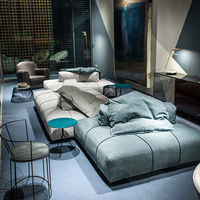 Nouveau canapé modulaire en tissu écologique de forme carrée pour appartement et hall d'hôtel, design moderne du milieu du siècle, mobilier de salon