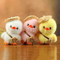 Nouvel Arrivage Porte-clés en peluche canard 13 cm, jouets pour enfants, animaux en peluche, thème dessin animé et anime, pour machine à griffes