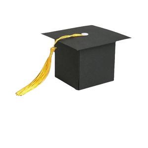 Inspirational eco-friendly materiali riciclati scatola di caramelle <span class=keywords><strong>per</strong></span> la laurea PhD scatola <span class=keywords><strong>regalo</strong></span> di carta Kraft nera con Glitter spugna fodera - Product Image 2