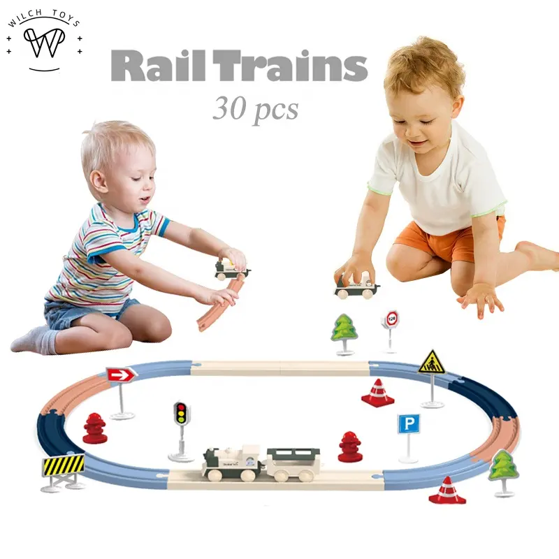 Train tracks toys for kids electric track car toy for kids DIY30pcs Electric rail train