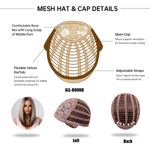 Peluca sintética larga y recta para mujer, resaltado de platino marrón degradado con raíces oscuras, pelo corto resistente al calor para Cosplay - Product Image 6