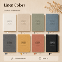 Carnet à couverture rigide en lin personnalisé, couverture de journal personnalisée A5, logo, cadeau, fournisseur en gros, export en vrac
