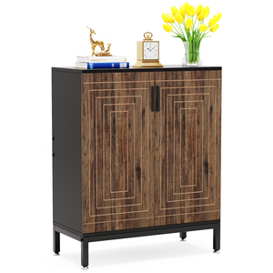 현대식 <span class=keywords><strong>5</strong></span> 단 무료 스탠딩 신발장 보관 식당 용 문이있는 나무 20 쌍 입구 신발장 - Product Image 6