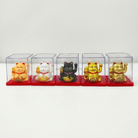 Mini figurine de chat porte-bonheur en plastique ABS de 2 pouces, boîte mystère, pour la décoration de la maison, du bureau ou comme cadeau