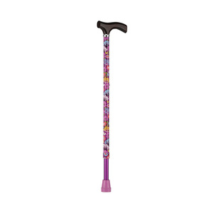 Bastón telescópico ajustable con diseño floral, aleación de aluminio, 3 secciones, punta de goma para personas mayores - Product Image 4