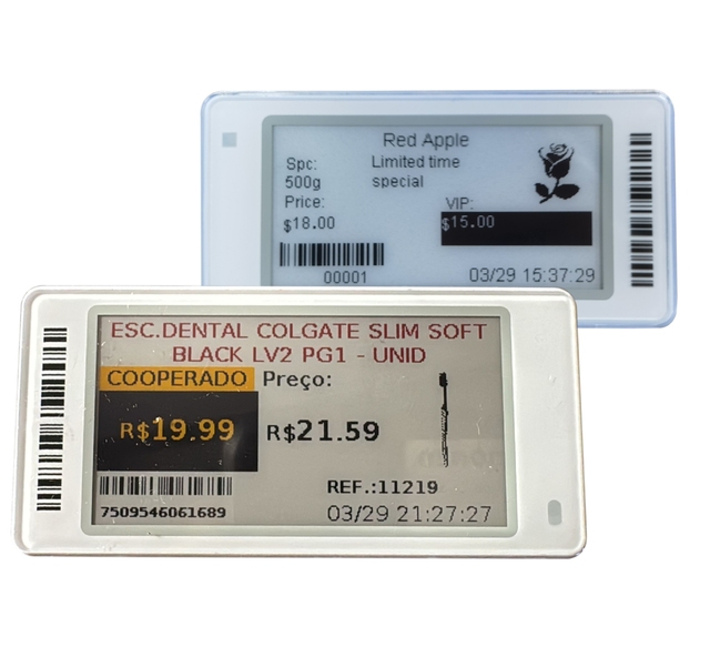 Supermarket AMOLED Electronic Paper Seafood Fish Price Tag Display Pricing Sign Board 2.9 Inch