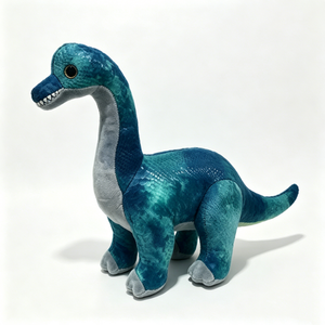 Peluche de dinosaure texturée bleu-vert personnalisée, peluche de brachiosaurus bleu-vert, animal en peluche dinosaure à long cou - Product Image 5