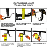 Enrouleur de sangles à cliquet à plateau plat pour remorques, camions, quais d'entrepôt et fourgons de 4 pouces, solution de stockage pratique et efficace pour la vente en gros
