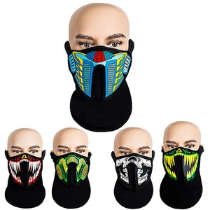 Grande Vente - Masque de mascarade Ecodi lumineux à LED activé par le son avec panneau EL et inverseur - Product Image 1