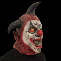 Masque de maquillage de nonne d'horreur d'Halloween, masque de maquillage de nonne d'horreur d'Halloween délicat, masque en latex d'horreur Masque en latex de tête de joker de couronne réaliste