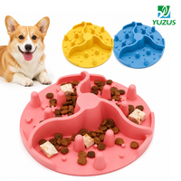 Insert en silicone pour gamelle de chien, avec picots surélevés, pour alimentation lente anti-glouton