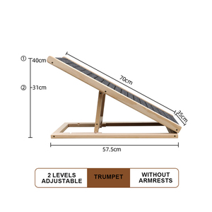 Rampa plegable para perros de madera de pino con pasamanos para cama alta Los mejores suministros para mascotas Escalera antideslizante - Product Image 6
