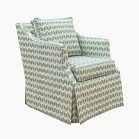 Fauteuil pivotant individuel de style américain moderne pour salon, mobilier de maison durable avec accoudoir incliné et housse en tissu, idéal pour villa