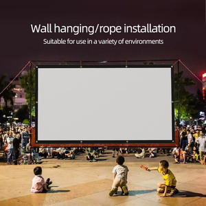<span class=keywords><strong>Écran</strong></span> de projection portable de 60 pouces HD 16:9 <span class=keywords><strong>écran</strong></span> de Projection vidéo sans cadre <span class=keywords><strong>pliable</strong></span> fixé au mur pour les films de bureau de cinéma maison - Product Image 2