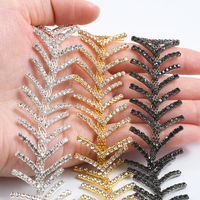 Nuevo Diseño, 1 Yarda de Cinta de Cristal Transparente con Piedras de Cristal, Adorno de Costura, Cadena de Cristal de Imitación