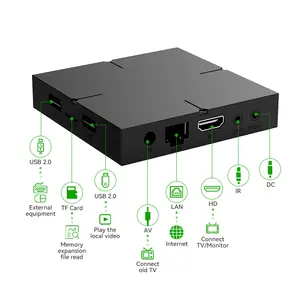 电视盒安卓4k语音远程智能电视盒USB数字接收器4gb内存Amlogic 905安卓电视盒