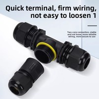 Conector de cableado impermeable rápido tipo cruzado TY de tres vías, conector rápido para exteriores, cable de dos entradas y una salida, sin soldadura, Y1M25-5-core