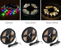 Bande lumineuse LED solaire RGB, smd 2835, 12/5M, Flexible, étanche, luminaire décoratif d'extérieur, éclairage de jardin