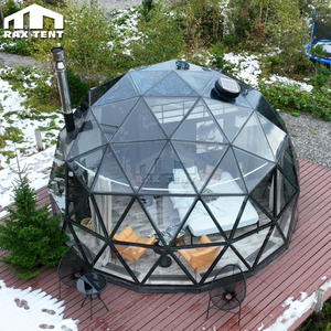 Domo Geodésico de Cristal para Glamping, Hotel al Aire Libre <span class=keywords><strong>con</strong></span> Calefacción y Ventilador Solar - Product Image 1