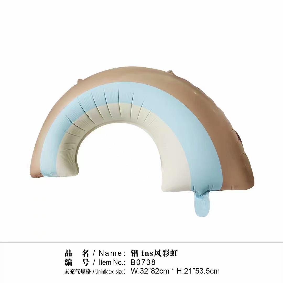 Wholesale Cute Matte Sit Bear Airplane rainbow Aluminum Film Helium Balloon Children's Happy Birthday Decoration Globos