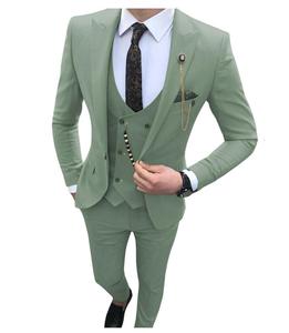 Trajes <span class=keywords><strong>de</strong></span> <span class=keywords><strong>Hombre</strong></span> a Medida <span class=keywords><strong>de</strong></span> 3 Piezas, Trajes <span class=keywords><strong>de</strong></span> Negocios Ajustados, Esmóquines <span class=keywords><strong>de</strong></span> Novio para Bodas (Blazer+Pantalones+Chaleco) - Product Image 4