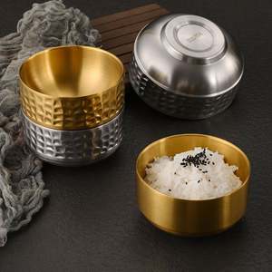 ชามข้าวทำจากสเตนเลส304ราเมงสองชั้นเป็นมิตรกับสิ่งแวดล้อมสไตล์เกาหลีเสิร์ฟพร้อมเม็ดเพชรออกแบบได้ตามต้องการ - Product Image 4